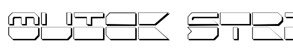 Quick Strike + Tech + Gear + Mark font preview