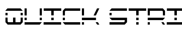 Quick Strike + Tech + Gear + Mark font preview