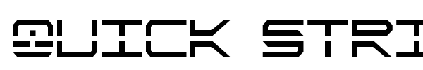 Quick Strike + Tech + Gear + Mark font preview