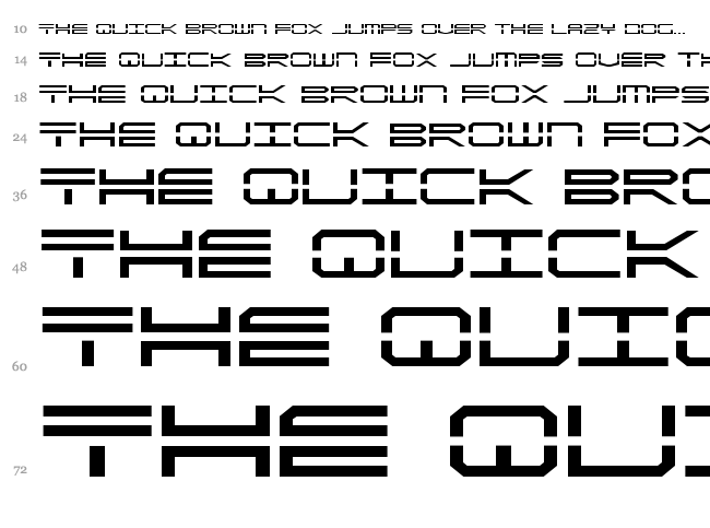 Quick Strike + Tech + Gear + Mark font waterfall