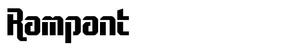 Rampant font