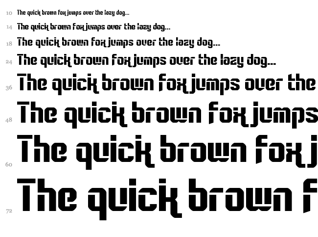 Rampant font waterfall