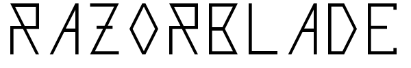 Razorblade font