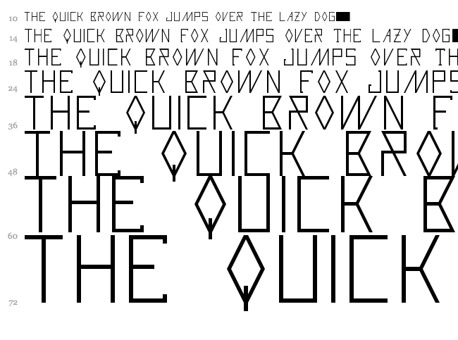 Razorblade font waterfall