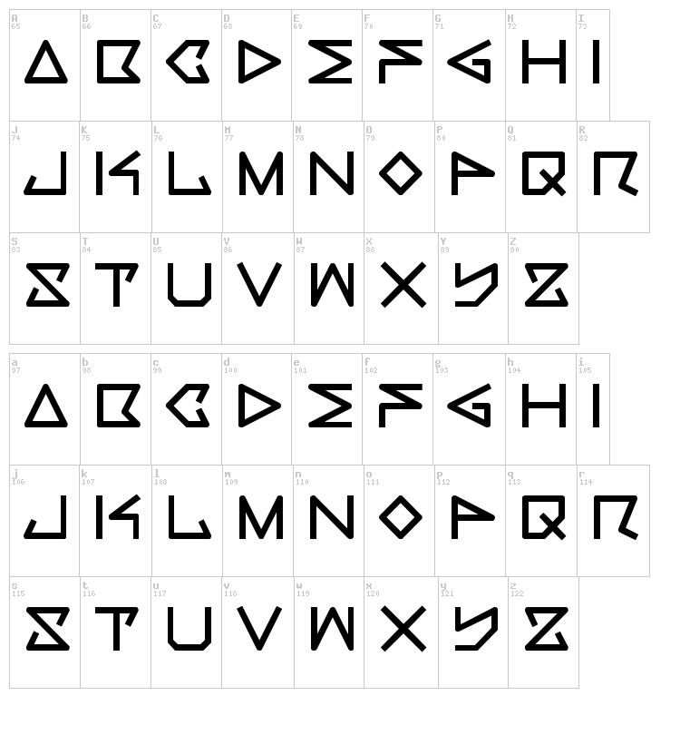Rec font map
