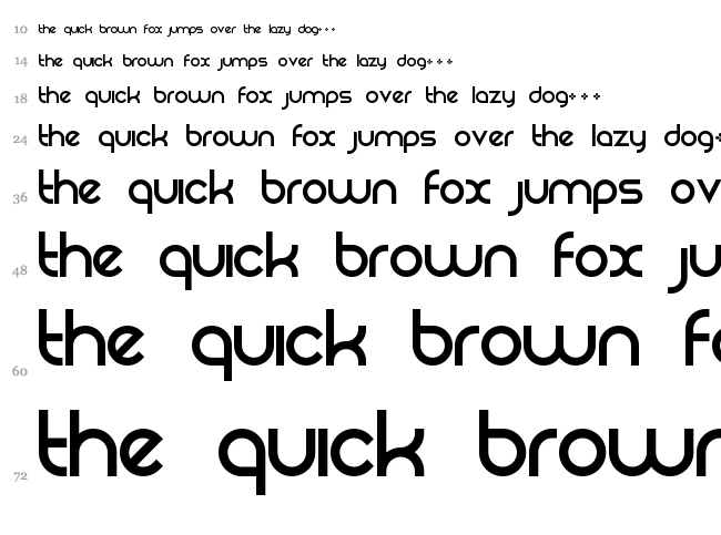 Rezland font waterfall