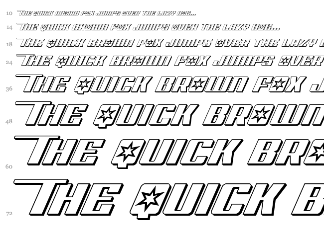 Rocket Pop font waterfall