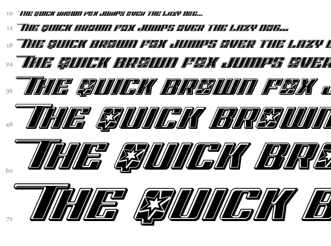 Rocket Pop font waterfall