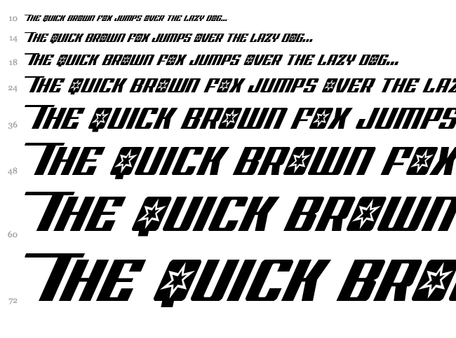 Rocket Pop font waterfall