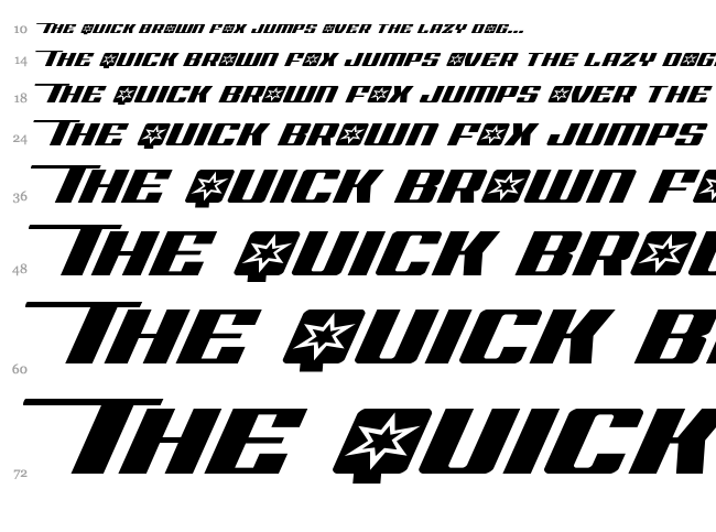 Rocket Pop font waterfall