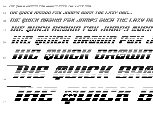 Rocket Pop font waterfall