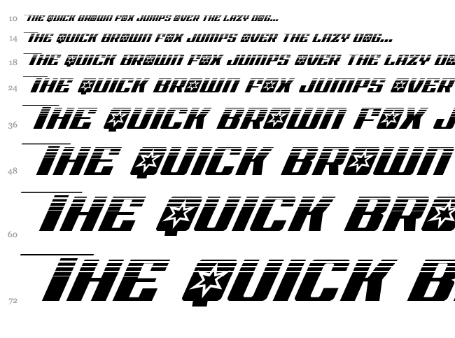 Rocket Pop font waterfall