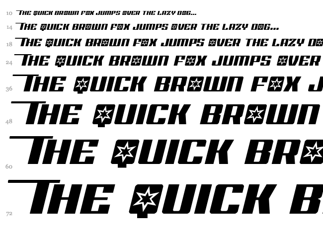 Rocket Pop font waterfall