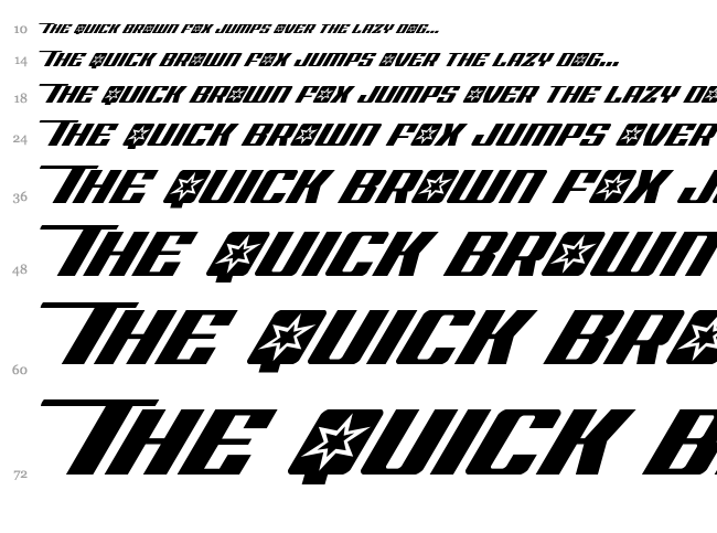 Rocket Pop font waterfall