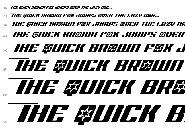 Rocket Pop font waterfall