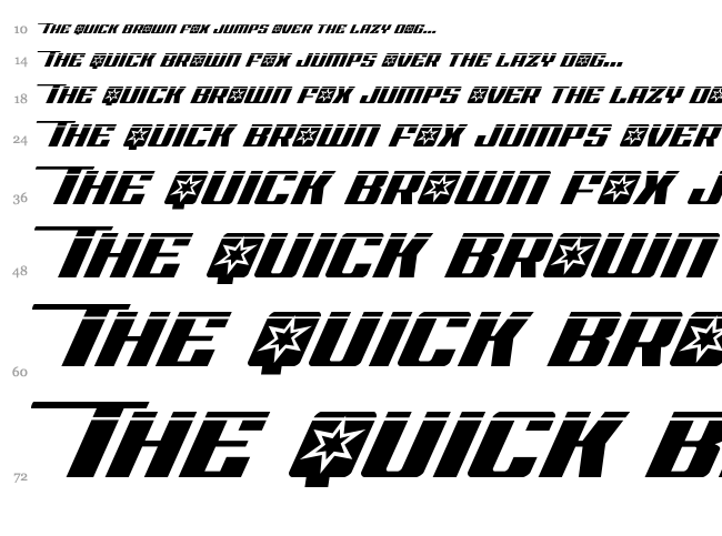 Rocket Pop font waterfall