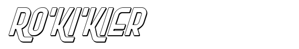 Ro'Ki'Kier font