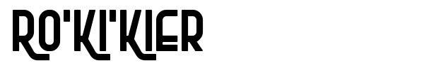 Ro'Ki'Kier font preview