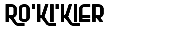 Ro'Ki'Kier font preview