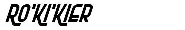 Ro'Ki'Kier font preview
