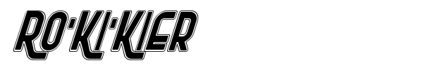 Ro'Ki'Kier font preview
