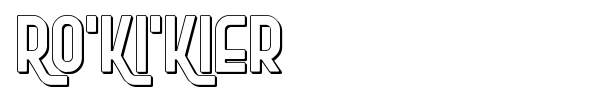 Ro'Ki'Kier font preview