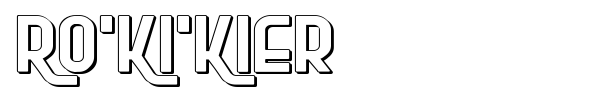 Ro'Ki'Kier font preview