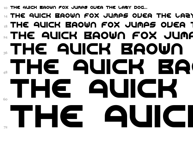 Rounded Line 7 font waterfall