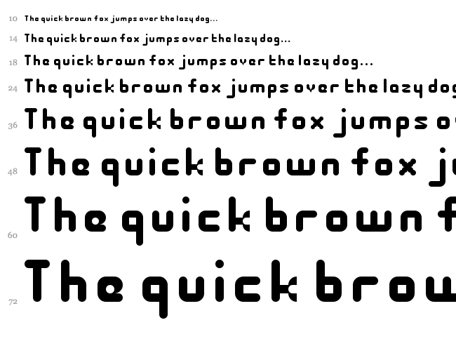 Roundy font waterfall