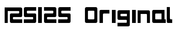 RS125 Original font
