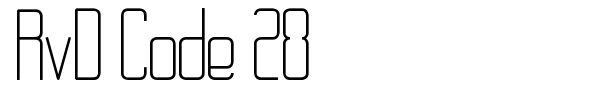 RvD Code 28 font