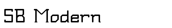 SB Modern font
