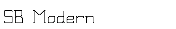SB Modern font preview