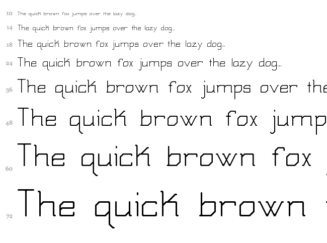 SB Modern font waterfall