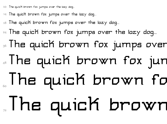 SB Modern font waterfall