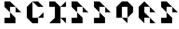 Scissors Cuts Paper font