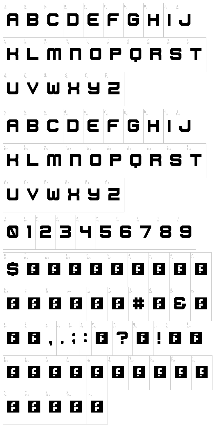 Scorpion font map