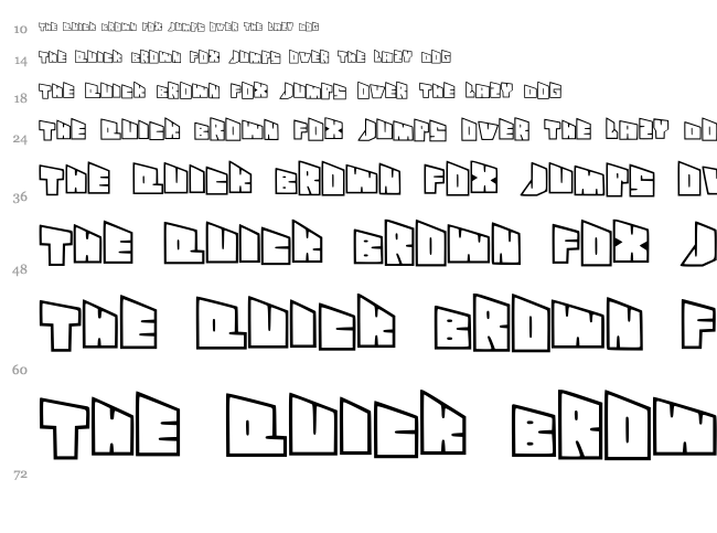 See Through Slanty Font font waterfall