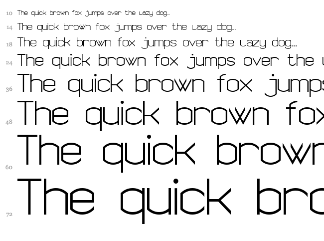 Semi Rounded Sans Serif 7 font waterfall
