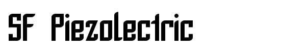 SF Piezolectric font