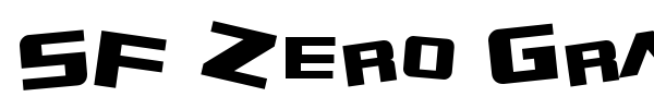 SF Zero Gravity font