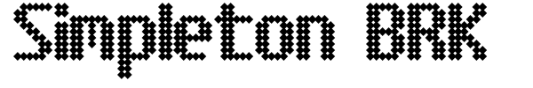 Simpleton BRK font