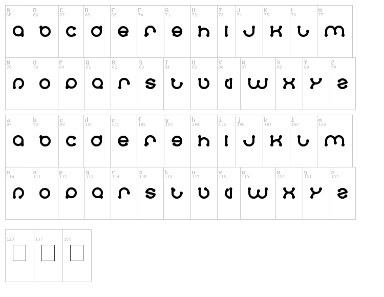 Skateboard font map