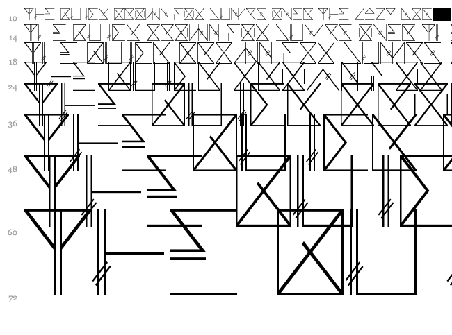 Skramline font waterfall