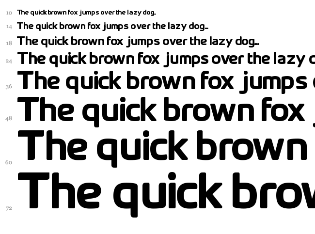 SKYfontThick font waterfall