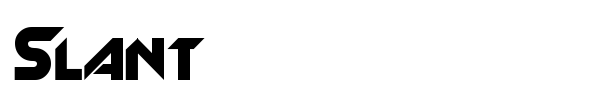 Slant font