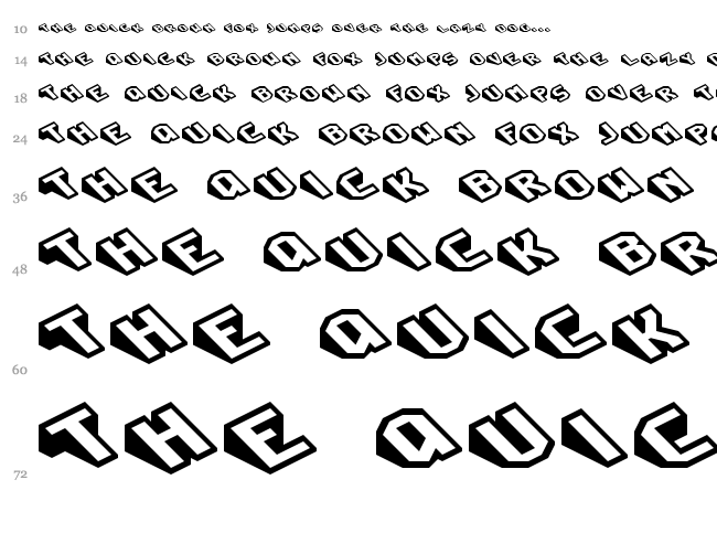 Slice font waterfall