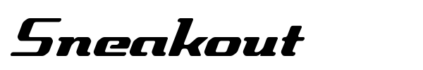 Sneakout font