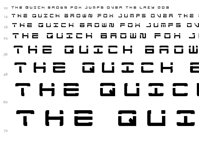 SoaR font waterfall