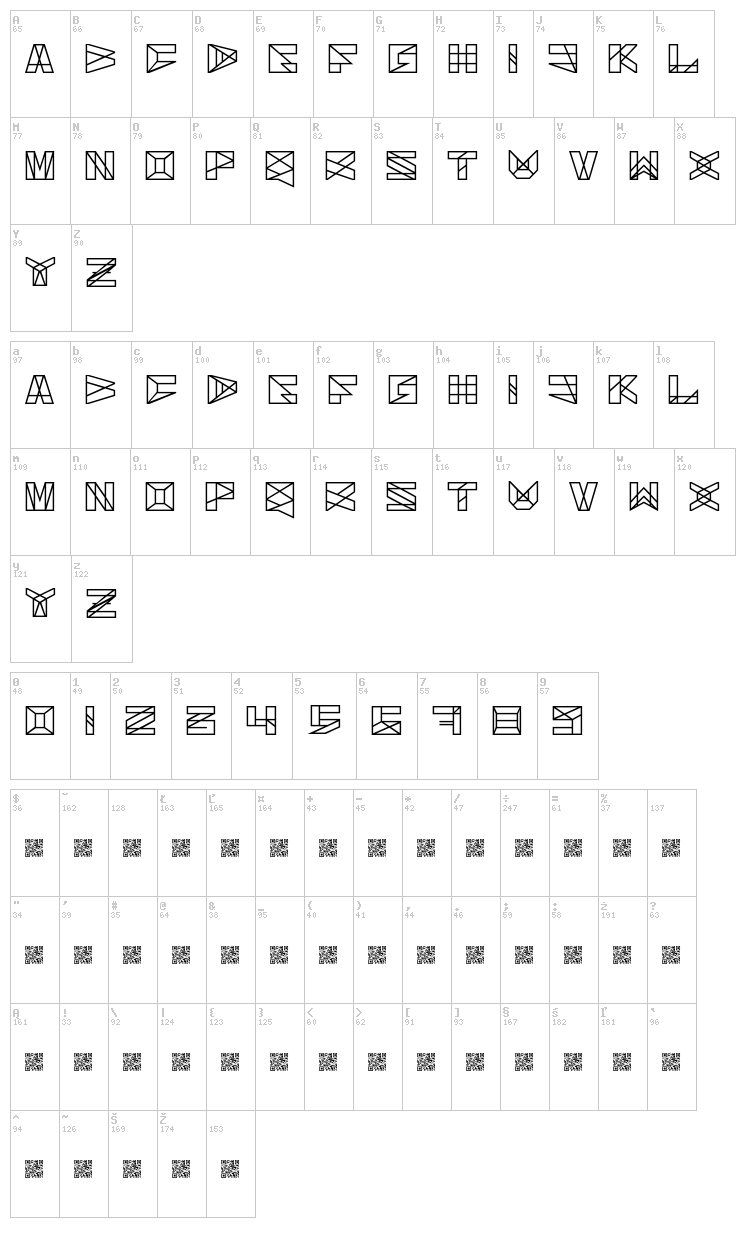 Solarium font map